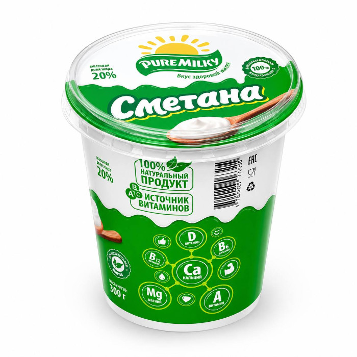 Pure Milky Smetana 20% 300 g