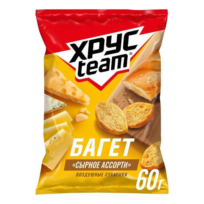 Hrusteam «Pishloq» baget suxariklari, 60 g