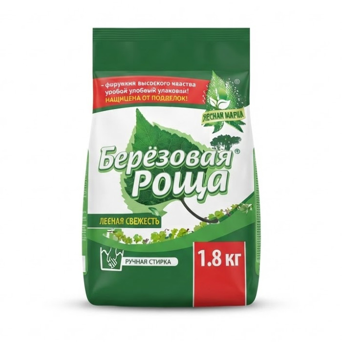 Beryozovaya Roscha Lesnaya svezhest qo'lda yuvish uchun kir yuvish kukuni, 1,8 kg