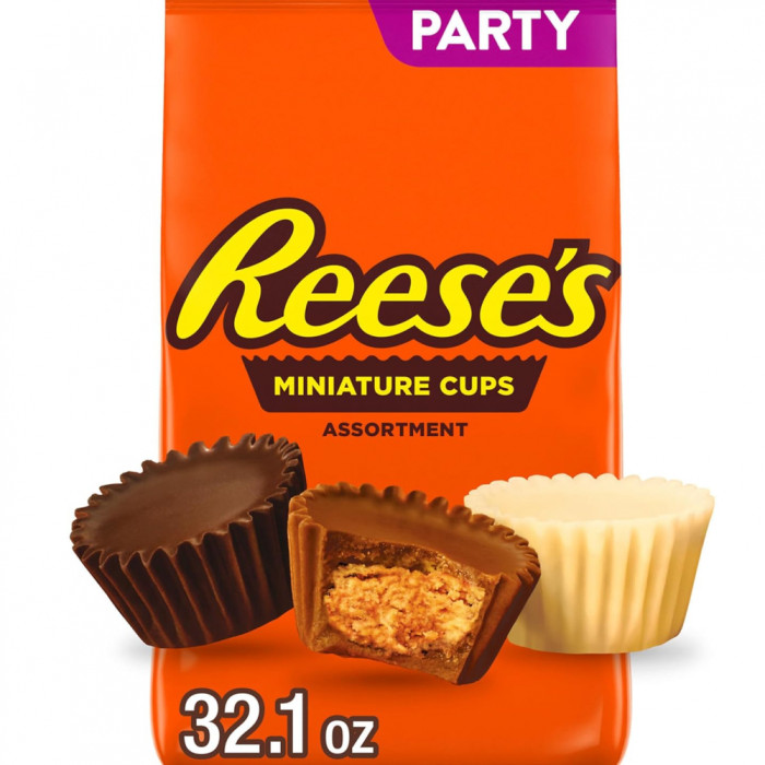 REESE'S Миниатюры ассорти с различными вкусами арахисового масла, упаковка для вечеринки с конфетами