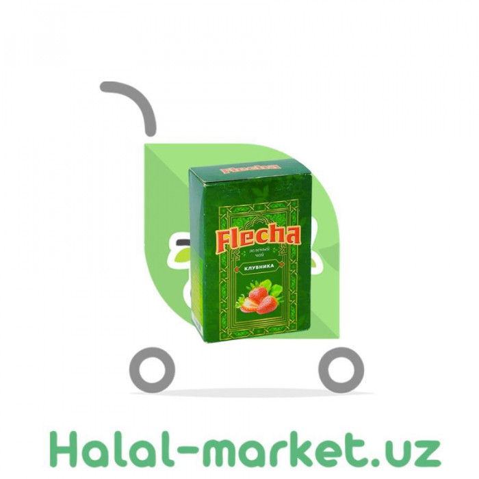 Чай зеленый FLECHA Клубника 80гр