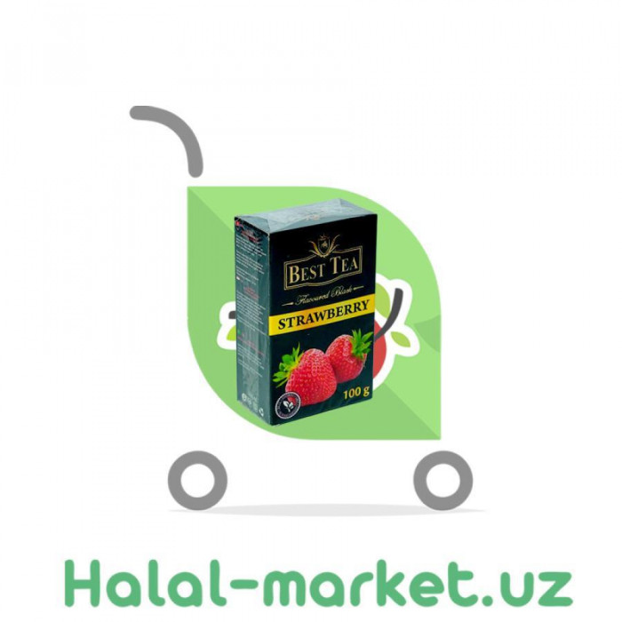 Чай зеленый BEST TEA Клубника 100гр