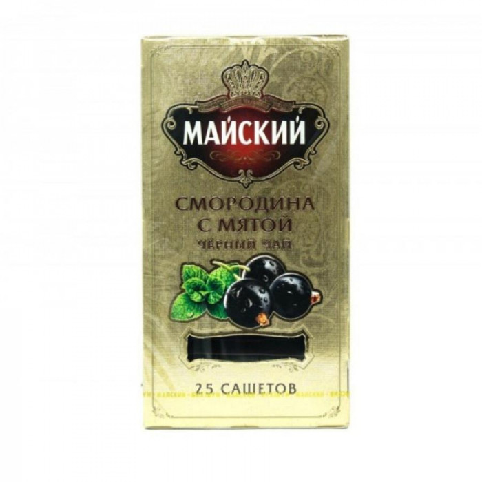 Чай черный Майский Смородина с мятой 50гр