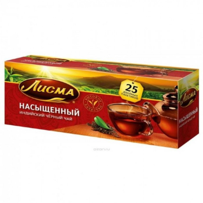 Чай Черный ЛИСМА Насыщенный 25пак