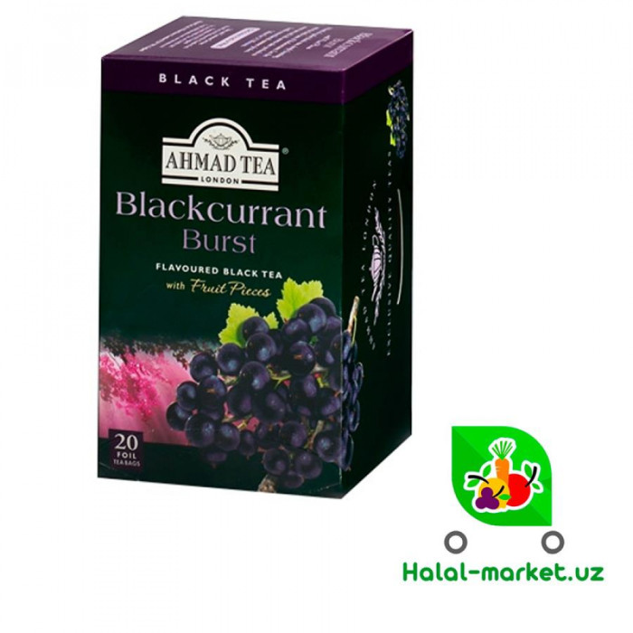 AHMAD TEA Blackcurrant Burst qora choy 20pake