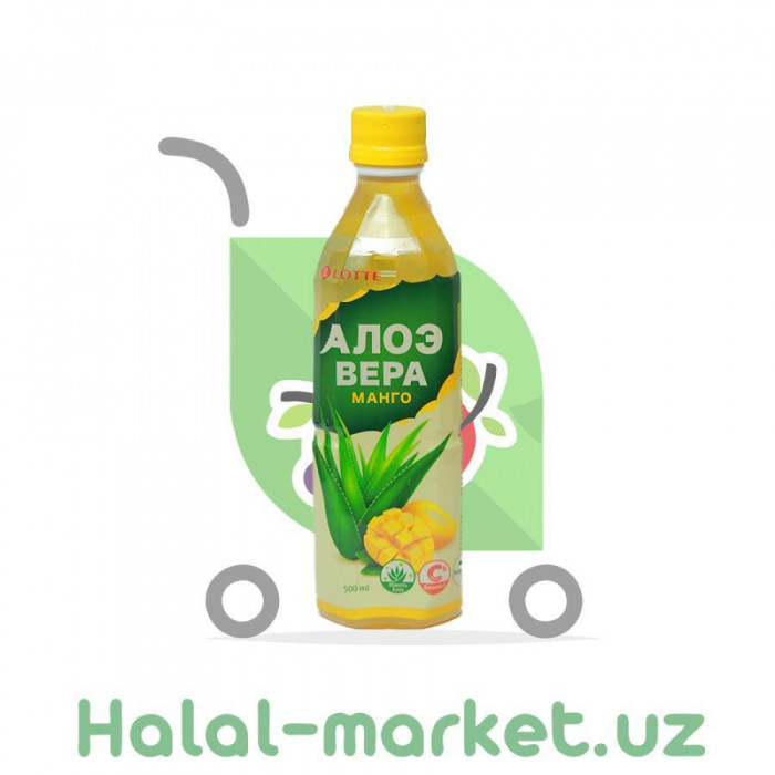 Напиток Aloe Vera Lotte Mango 15% 500мл