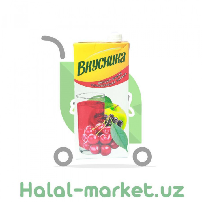 Сок ВКУСНИКА Яблоко,Вишня,Черноплодная Рябина 950мл
