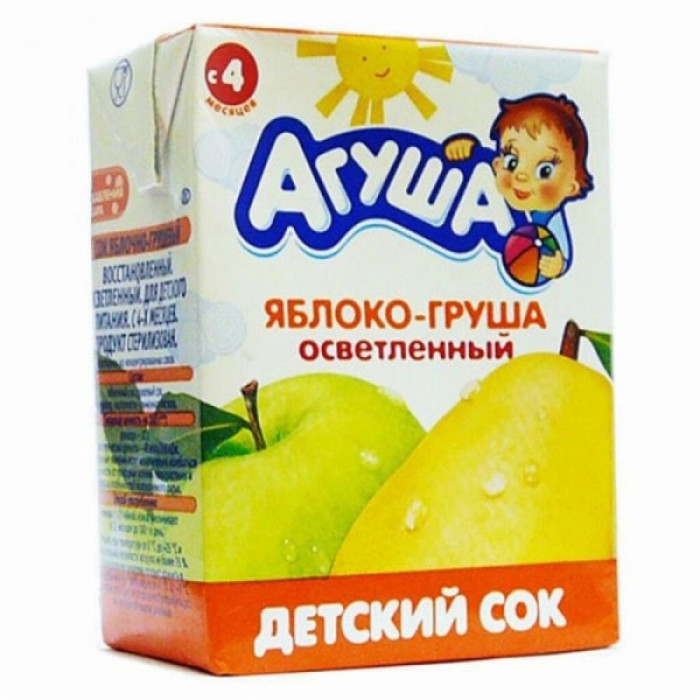 Сок АГУША Яблоко-Груша 200мл