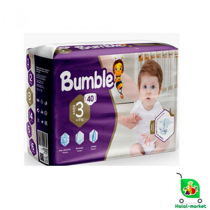 BUMBLE подгузник 3 4-9кг 40шт