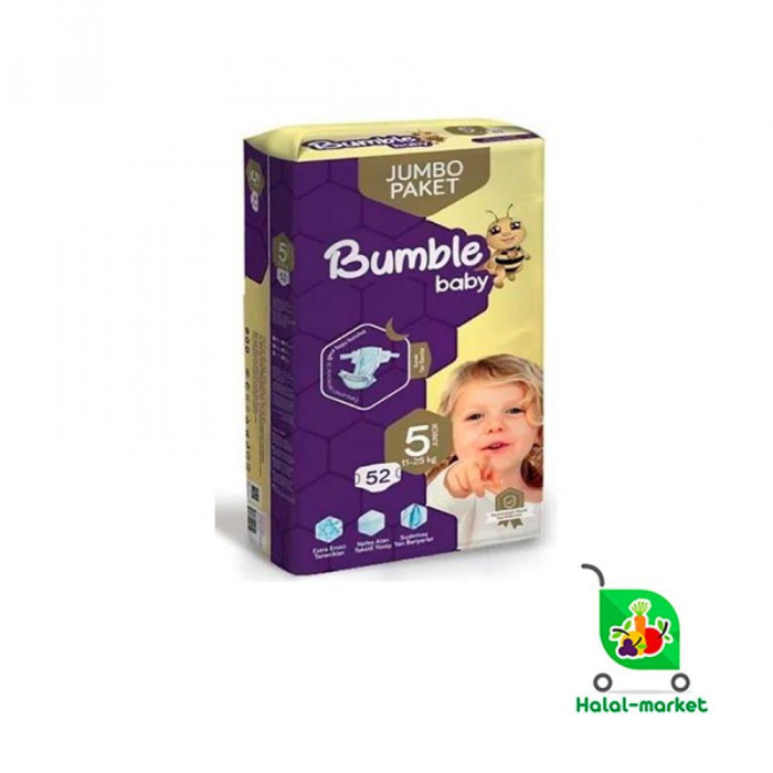 Подгузники BUMBLE 5 11-18кг 52шт