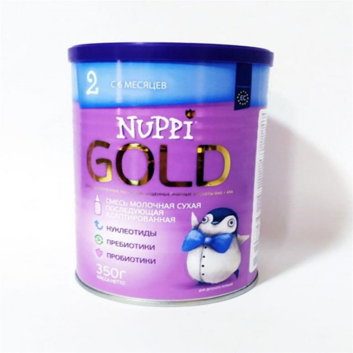 Дет.питание Nuppi Gold ж/б 2-350гр