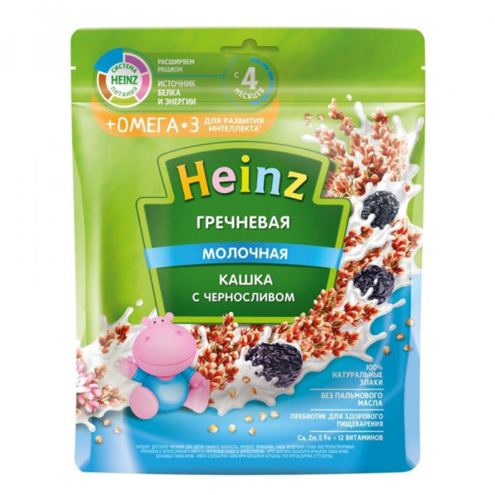 Каша HEINZ Гречневая с молоком и черносливом 200гр