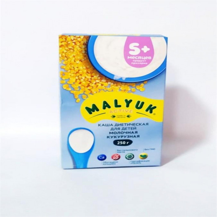 Каша MALYUK молочная/кукурузная 250гр