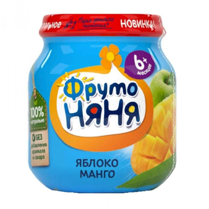Пюре детское ФРУТО НЯНЯ ассортимент 100гр ст/б