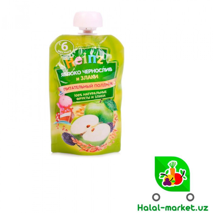 Пюре детское HEINZ яблоко,чернослив,злаки 90гр М/у