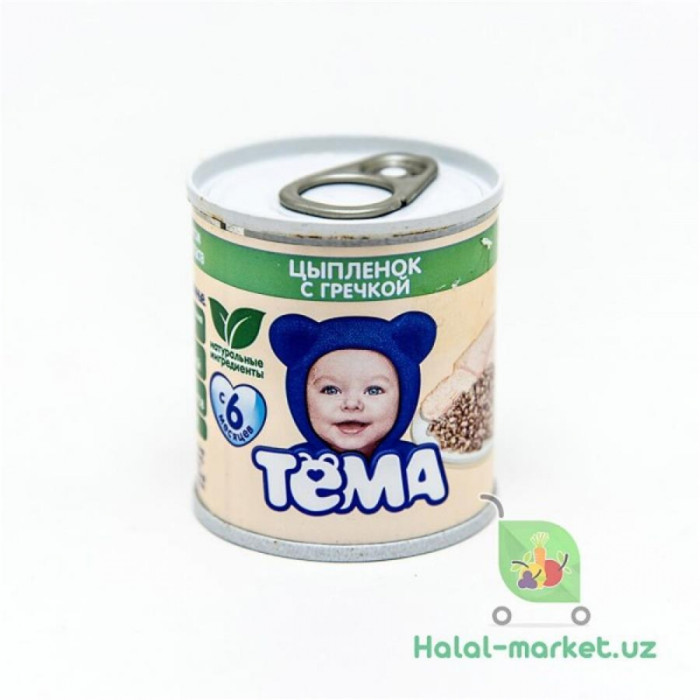 Консерва ТЁМА Цыплёнок с гречкой 100гр