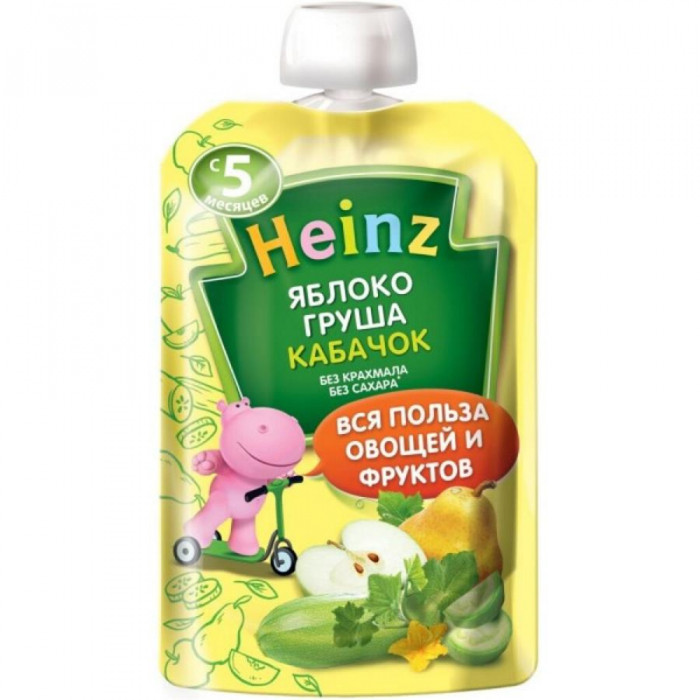Пюре HEINZ Яблоко-Груша-Кабачок 90ГР