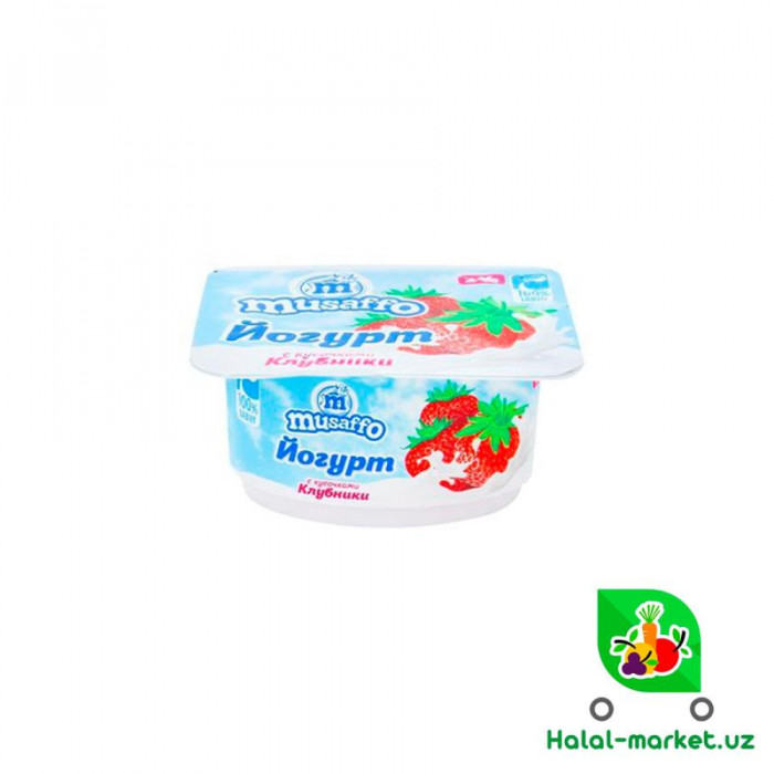 Йогурт MUSAFFO 2% С кусочками клубники 115гр