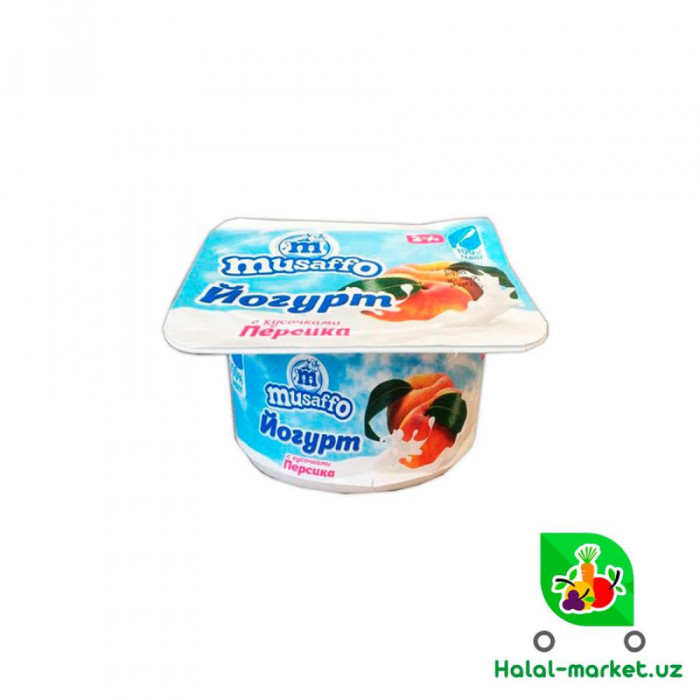 Йогурт MUSAFFO 2% С кусочками Персика 115гр