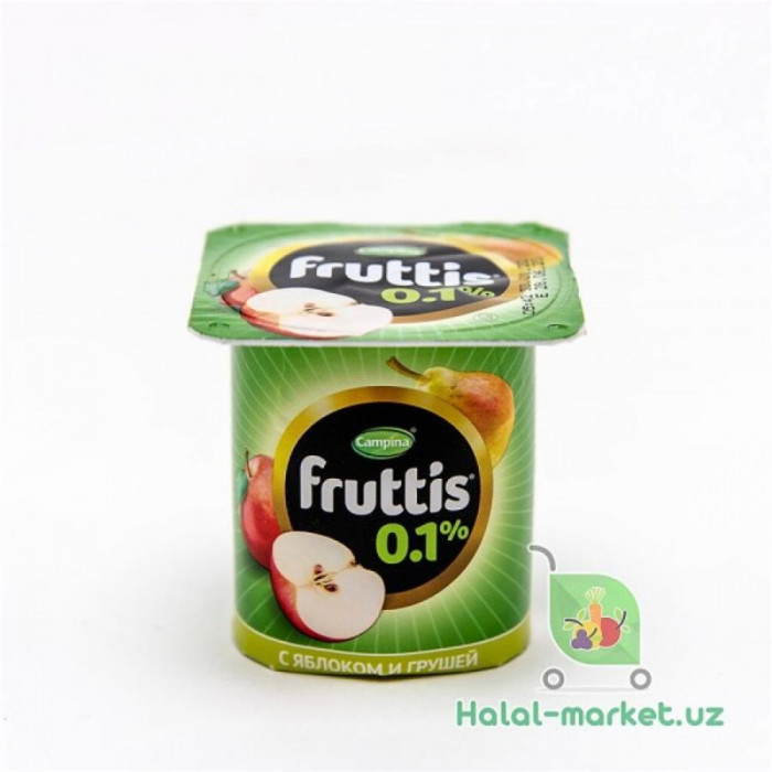 Йогурт FRUTTIS Яблоко и Груша 0,1% 100гр