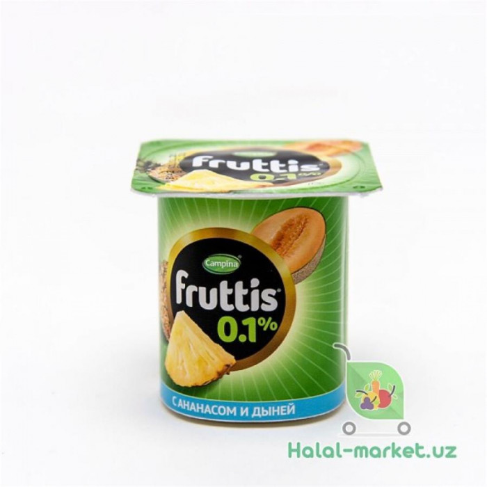 Йогурт FRUTTIS Ананас и Дыня 0,1% 100гр