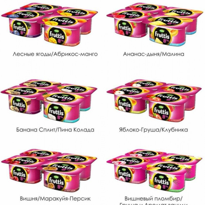 Йогурт FRUTTIS 8% 115гр