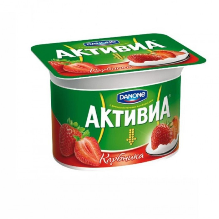 Биойогурт ACTIVIA Клубника 120гр