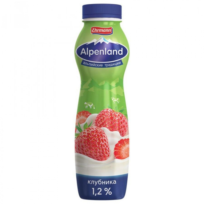 Йогурт ALPENLAND Клубника 1,2% 290гр