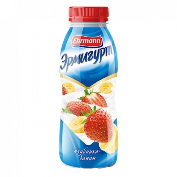 Йогурт ЭРМИГУРТ Клубника-Банан 420гр