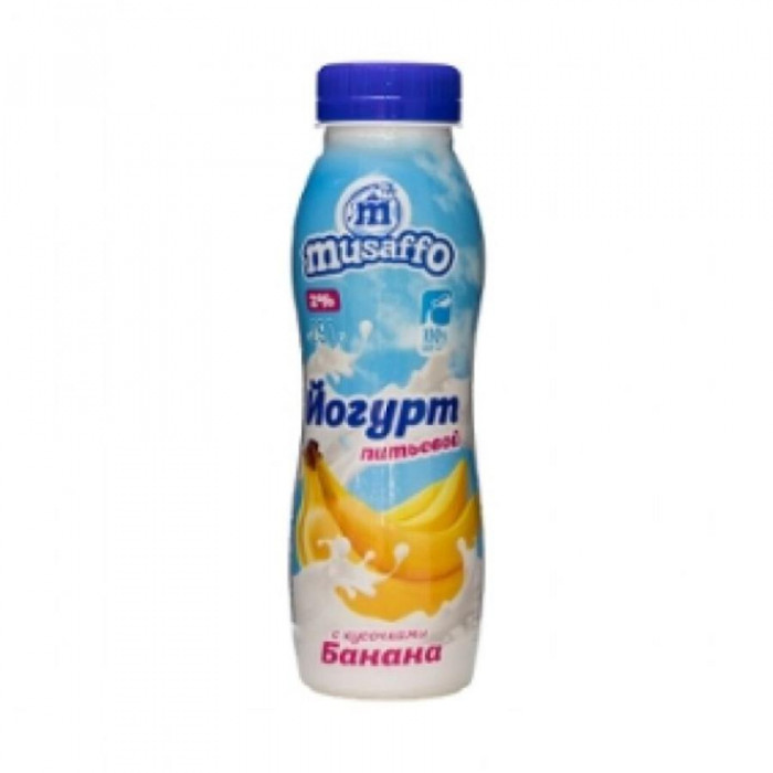 Йогурт MUSAFFO Банан 2% 290гр