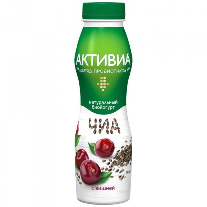 Йогурт ACTIVIA DRINK вишня Чиа 270гр