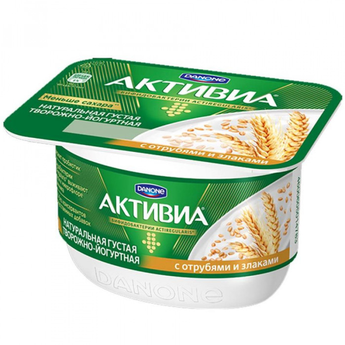 Йогурт творожный Activia отруби-злаки 135гр
