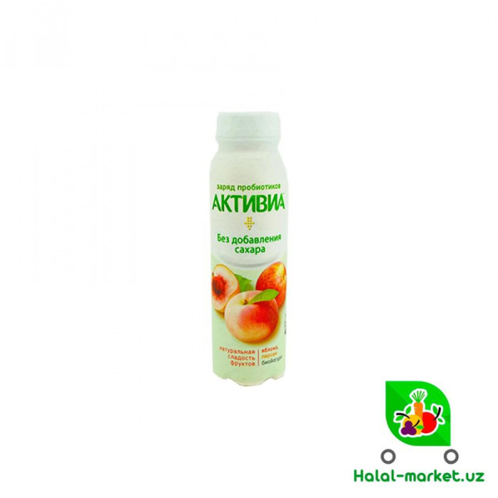 Йогурт питьевой ACTIVIA Яблоко,Персик 260гр