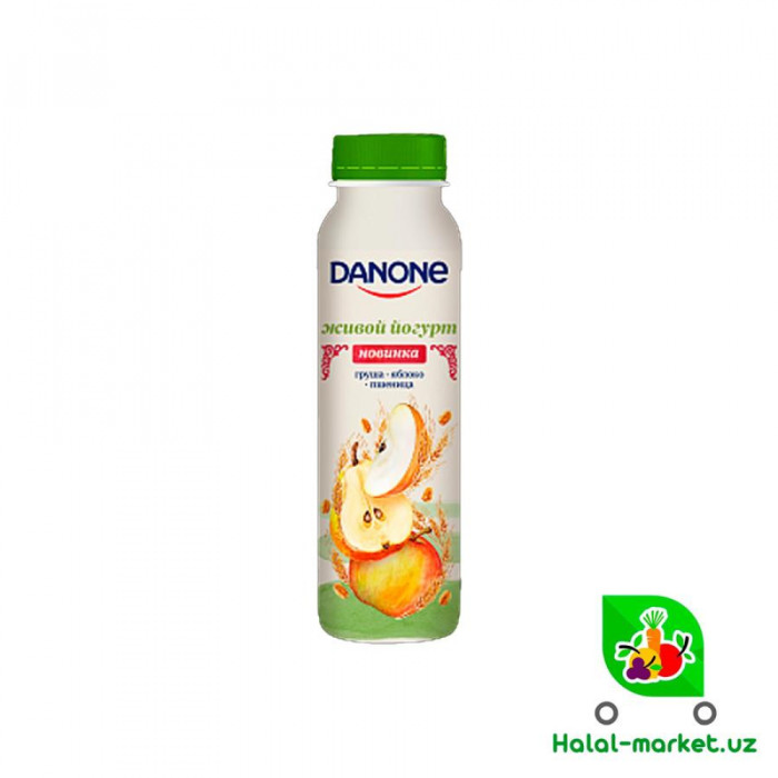 Йогурт питьевой DANONE Груша,Яблоко,Пшеница 270гр
