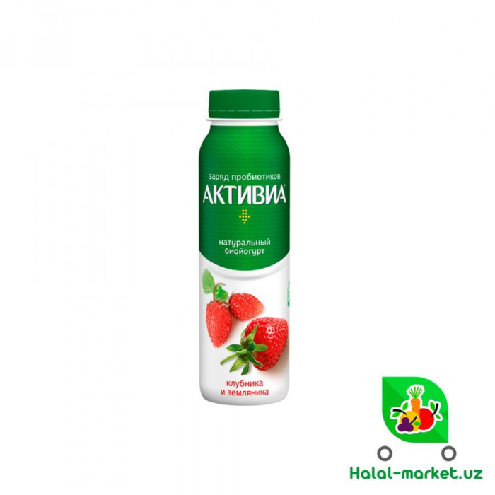 Йогурт питьевой ACTIVIA Клубника и земляника 670гр