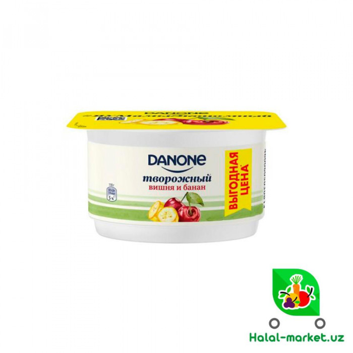 Творожок DANONE Вишня,банан 110г