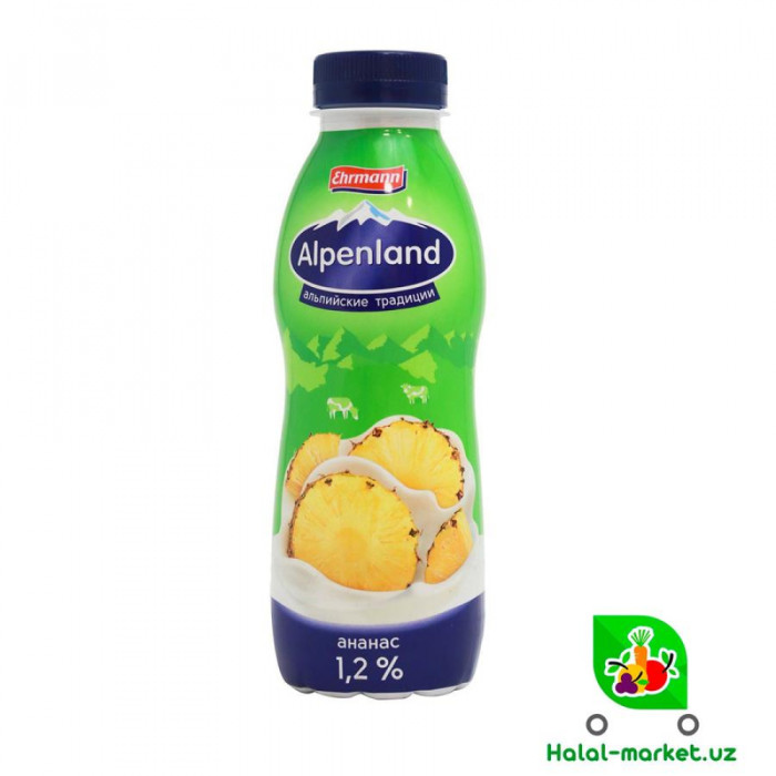 Йогурт ALPENLAND Ананас 1,2% 420гр