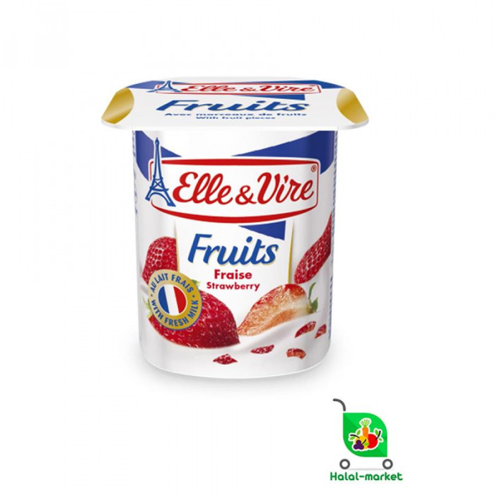 Йогурт Elle &Vire Клубника 125гр