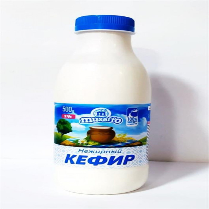Кефир 1,0% ПЕТ/бутылка MUSAFFO 500гр