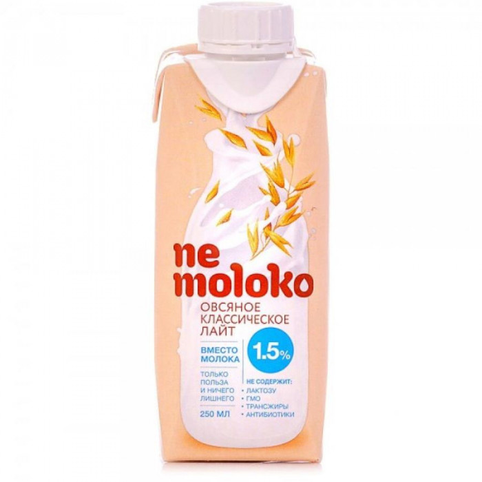 Напиток NE MOLOKO овсяное классическое 1,5% 0,25л