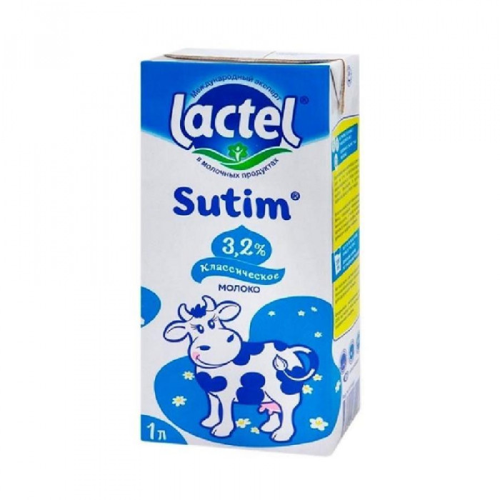 Молоко LACTEL 3.2% 1л