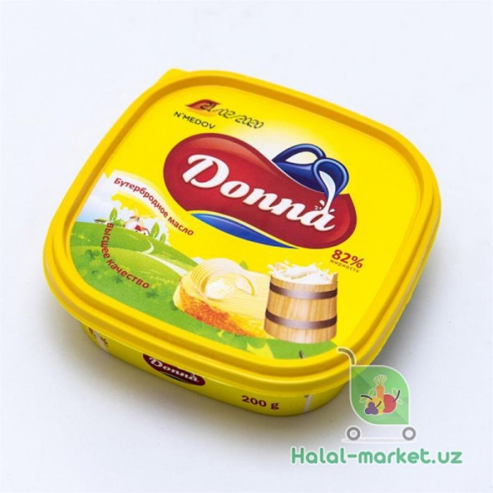 Масло DONNA БУТЕРБРОДНОЕ 82% 200гр