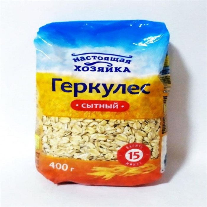 Хлопья Геркулес сытный НАСТОЯЩАЯ ХОЗЯЙКА 400гр