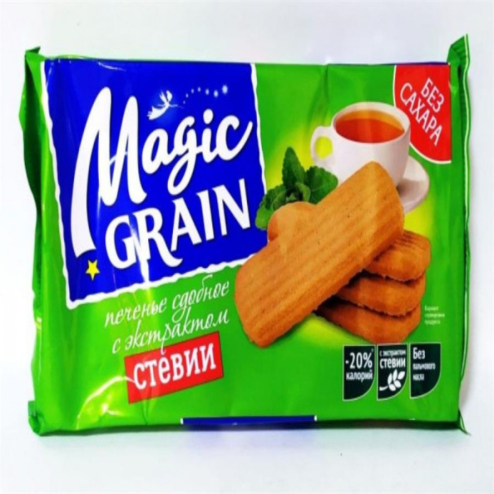 MAGIC GRAIN ПЕЧ.СТЕВИИ НА ФРУКТОЗЕ 150ГР