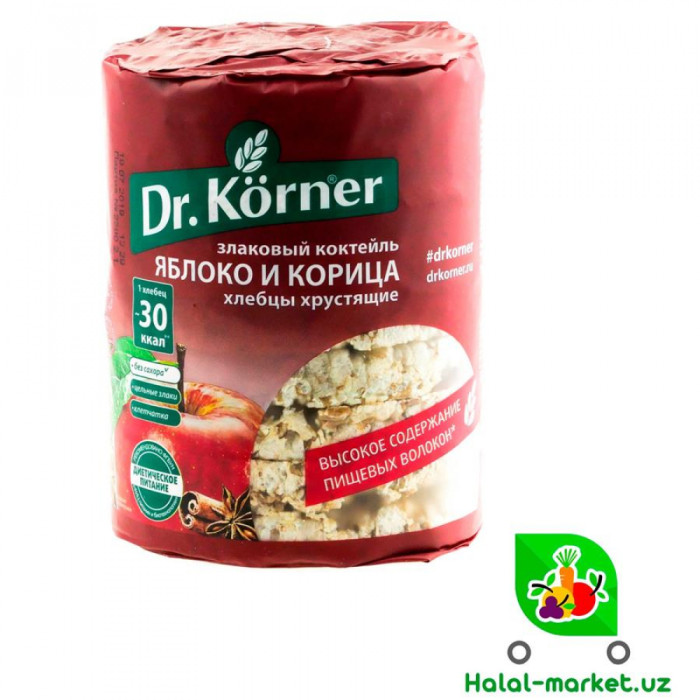 Хлебцы без сахара Dr.Korner Яблоко,Корица 100г
