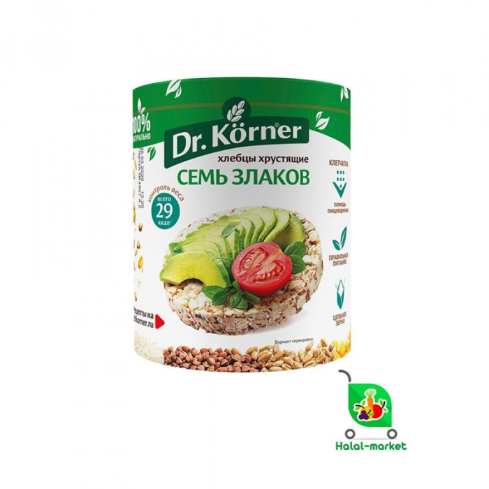 Хлебцы Хрустящие Dr.Korner Семь Злаков 100гр