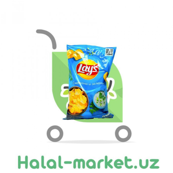 Чипсы LAYS Сметана Зелень 150гр