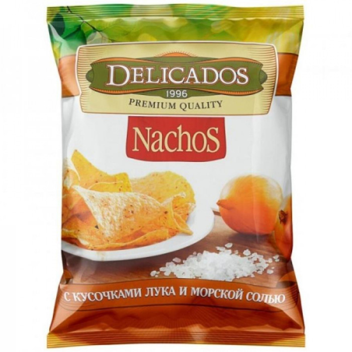 Чипсы DELICADOS с кусочками лука 75гр