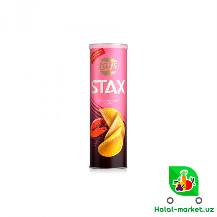 Чипсы LAYS STAX Королевский краб Ж/Б 100гр