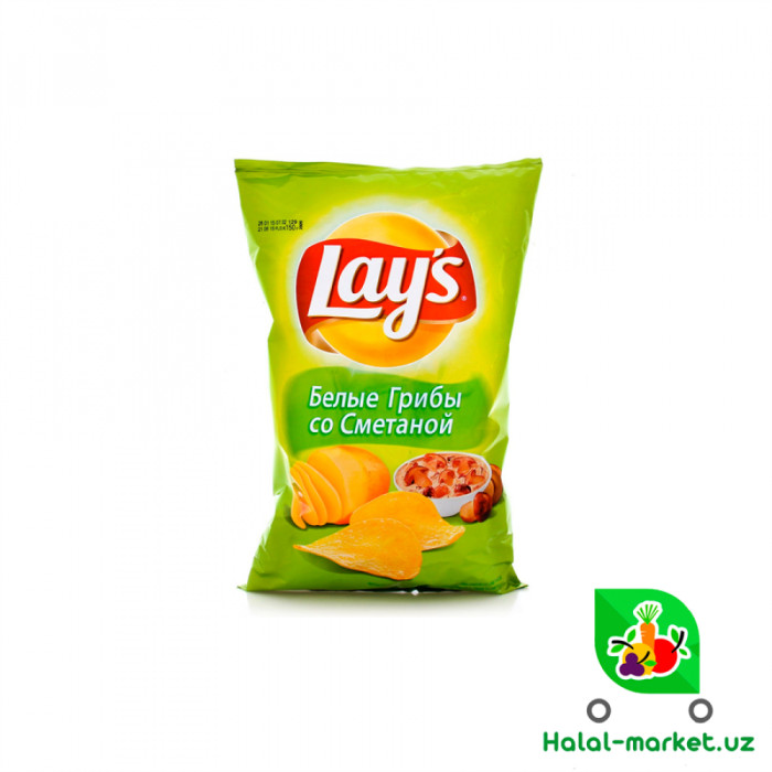 Чипсы LAYS Белые грибы со сметанкой 150гр